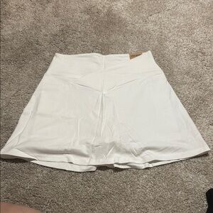 PINK Victoria's Secret White Asymmetrical A-Line Mini Skirt